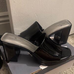 Worthington Glossy Black Women's Mules